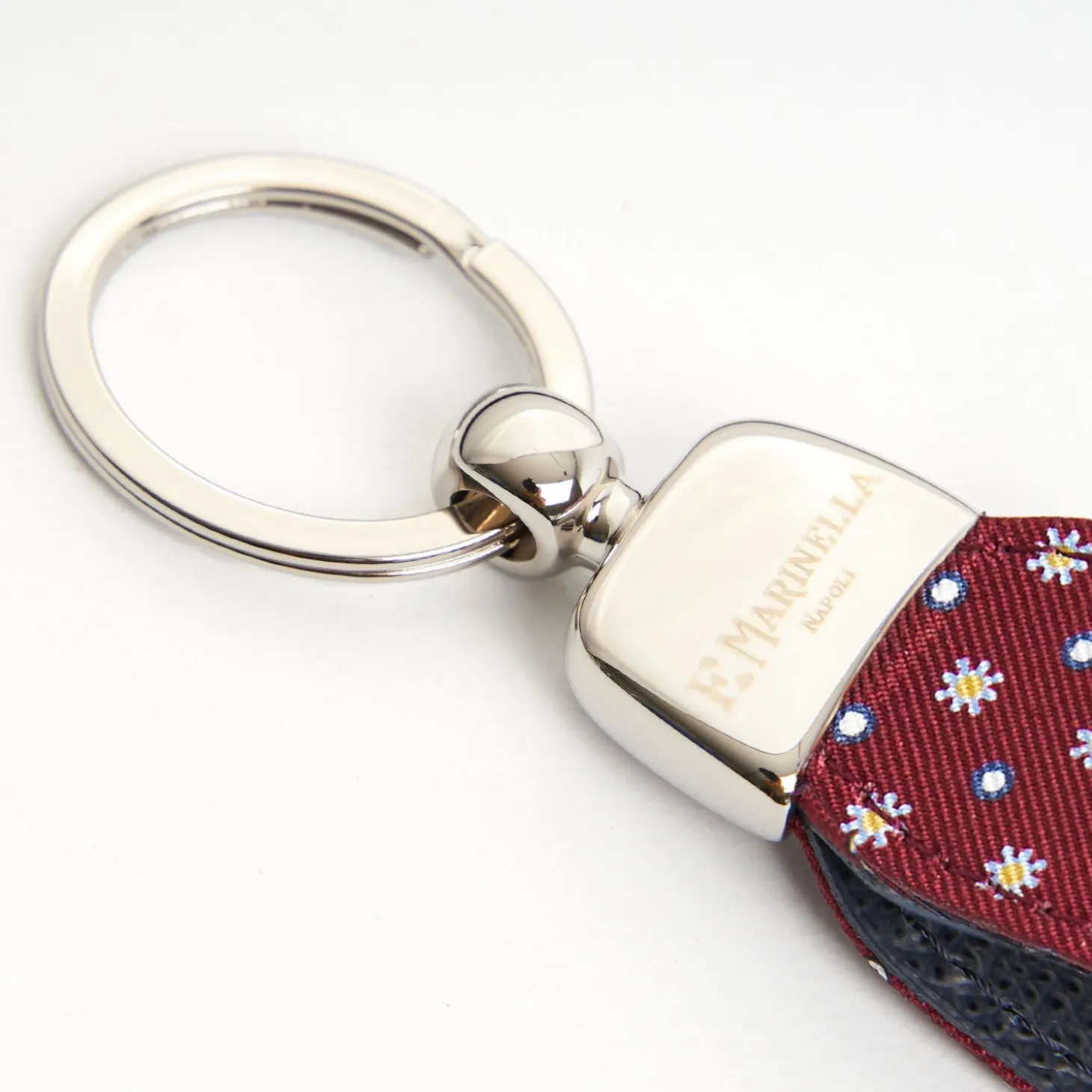 Keyfob In Silk And Leather
