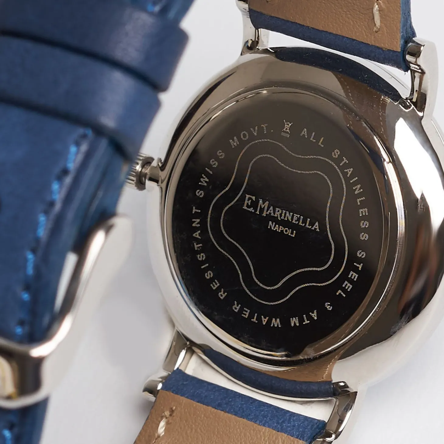 Lady'S Bluette Leather Watch With Floral Dial