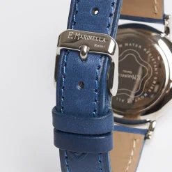Lady'S Bluette Leather Watch With Floral Dial