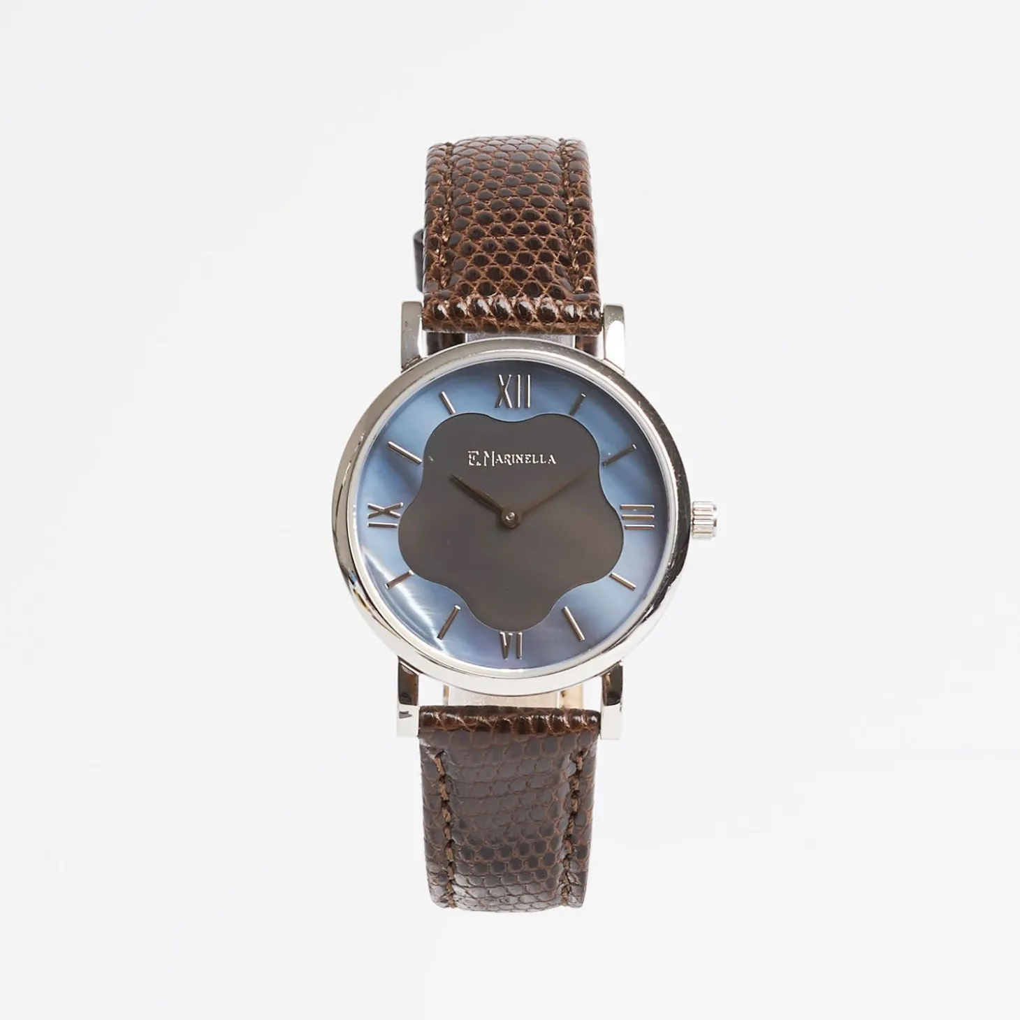 Lady'S Leather Watch With Floral Dial