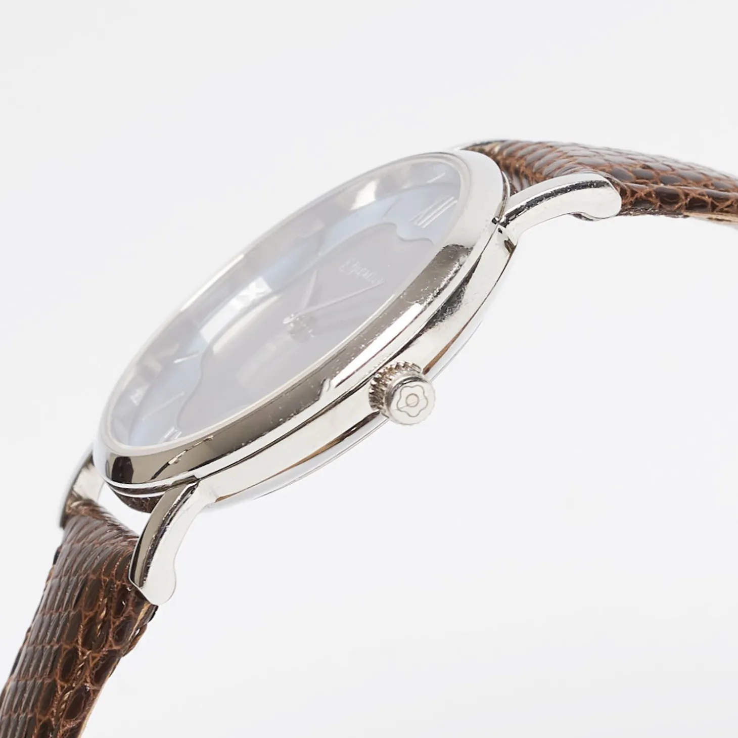 Lady'S Leather Watch With Floral Dial