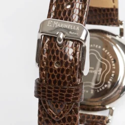 Lady'S Leather Watch With Floral Dial