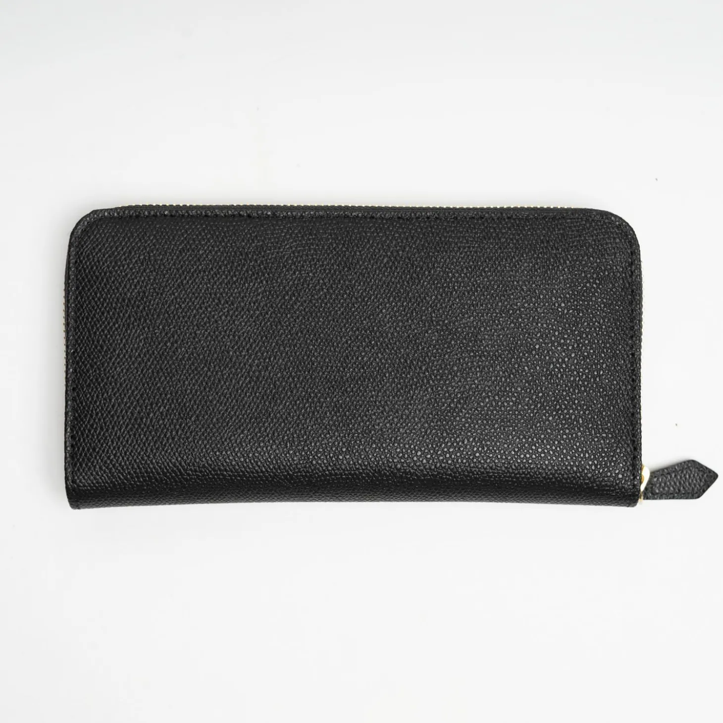 Large Black Hammered Leather Wallet