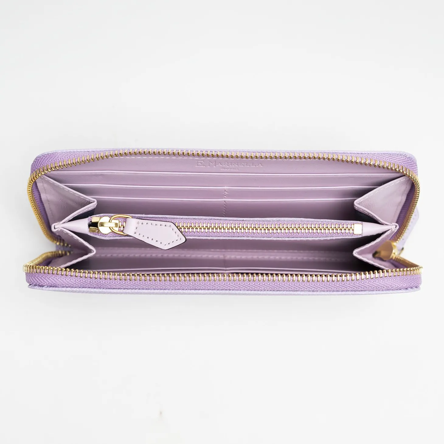 Large Liliac Hammered Leather Wallet