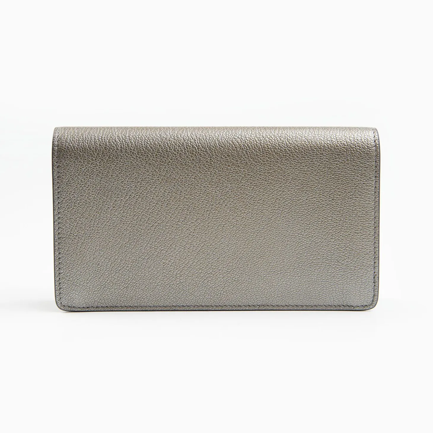 Lead Grey Big Wallet In Soft Leather