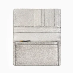 Lead Grey Big Wallet In Soft Leather