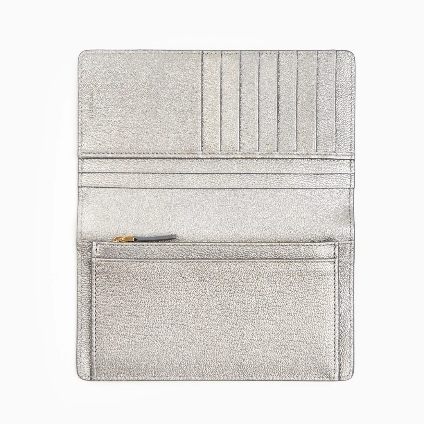 Lead Grey Big Wallet In Soft Leather