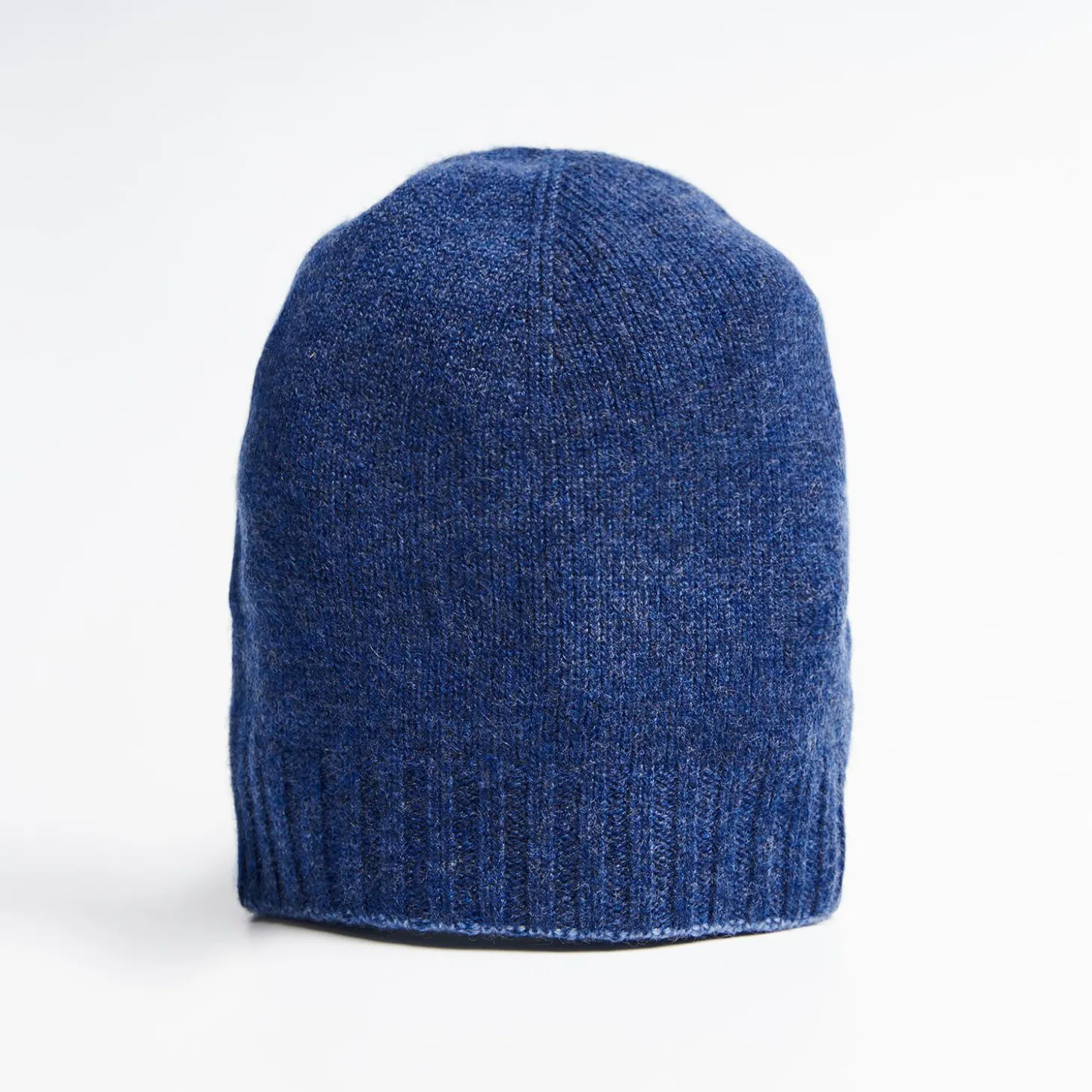 Light And Dark Blue Bicolor Cashmere Beanie