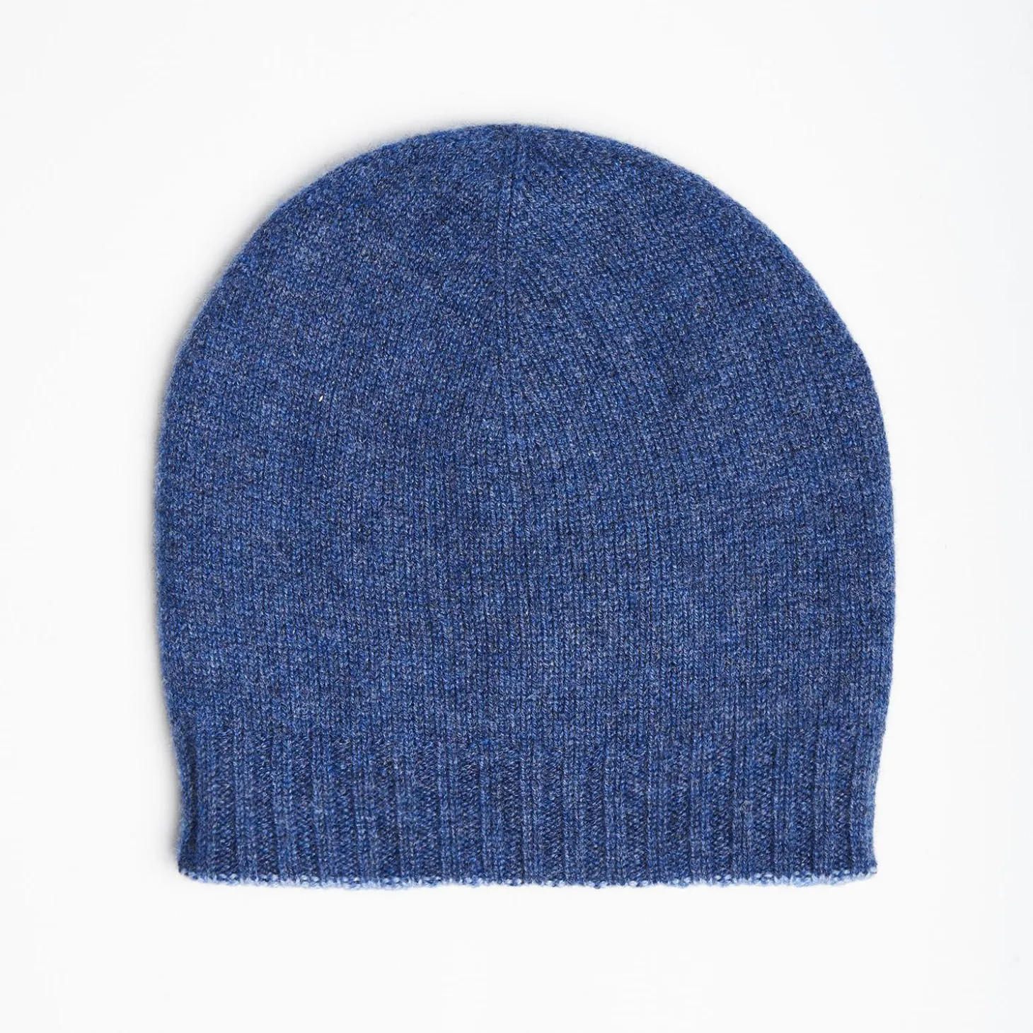 Light And Dark Blue Bicolor Cashmere Beanie