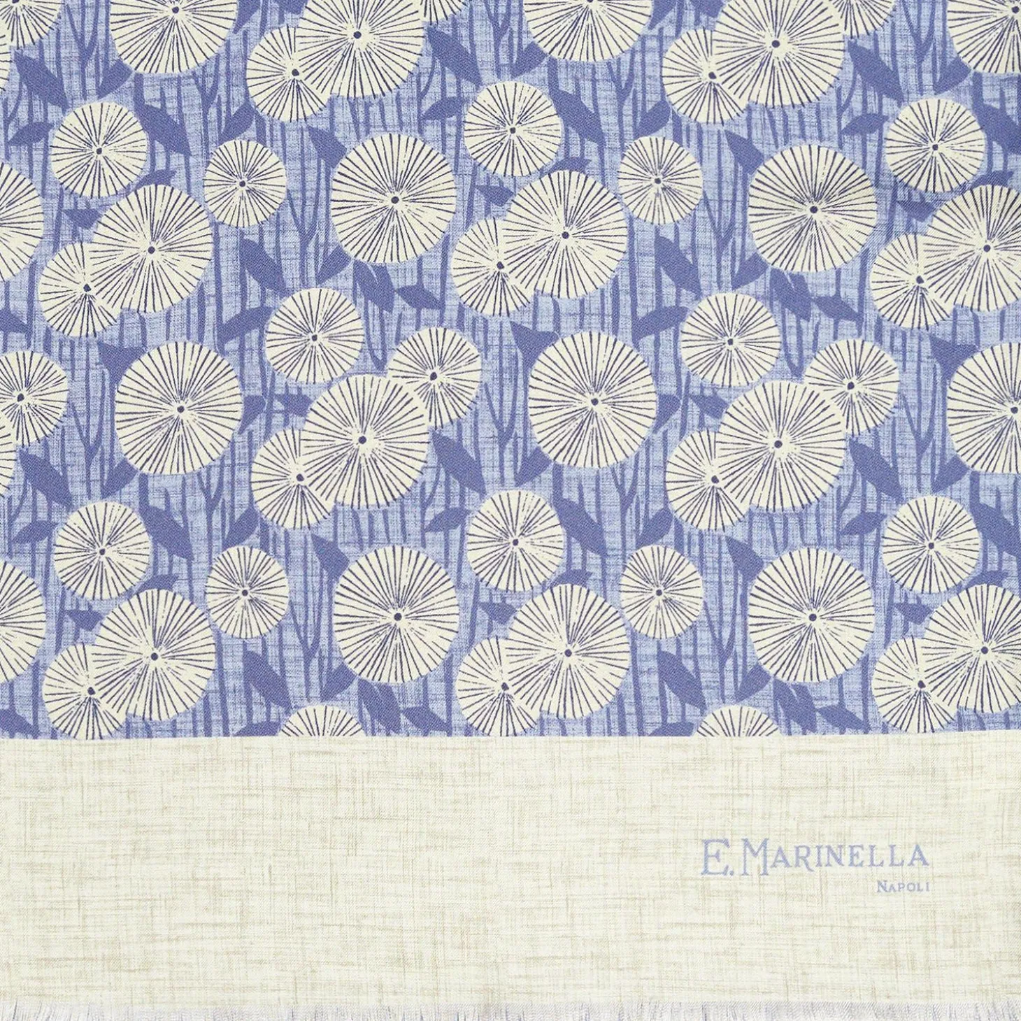 Light Blue And Beige Double Silk Scarf