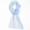 Light Blue And White Cashmere Neck Warmer