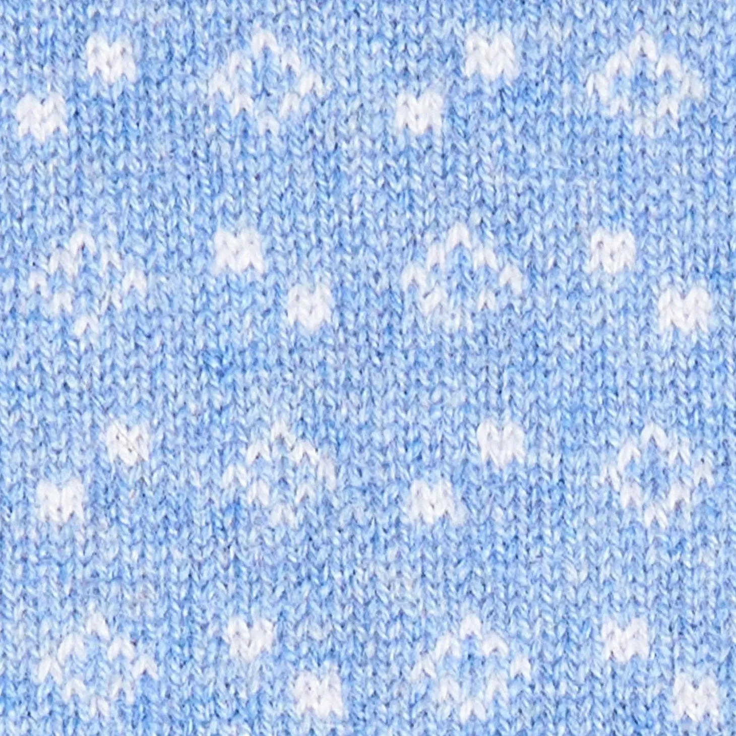 Light Blue And White Two-Tone Cashmere Neck Warmer - Geometric Pattern