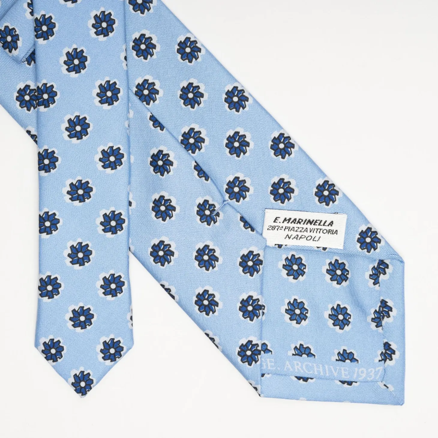 Light Blue Archivio Collection Silk Tie 1937_03