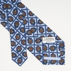 Light Blue Archivio Collection Silk Tie 1945_03