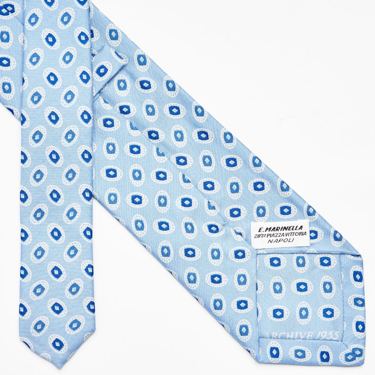 Light Blue Archivio Collection Silk Tie 1955-02