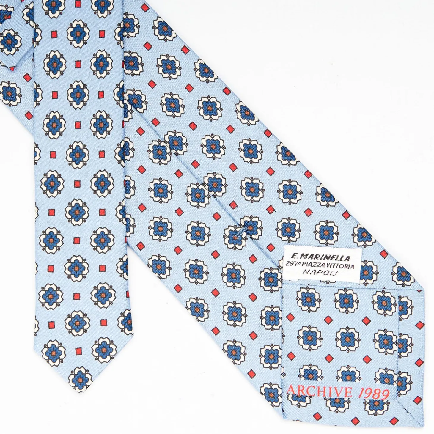 Light Blue Archivio Collection Silk Tie 1989-04