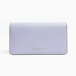 Light Blue Big Wallet In Soft Leather