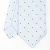 Light Blue Ceremonial Jacquard Silk Tie - Polka Dot Pattern
