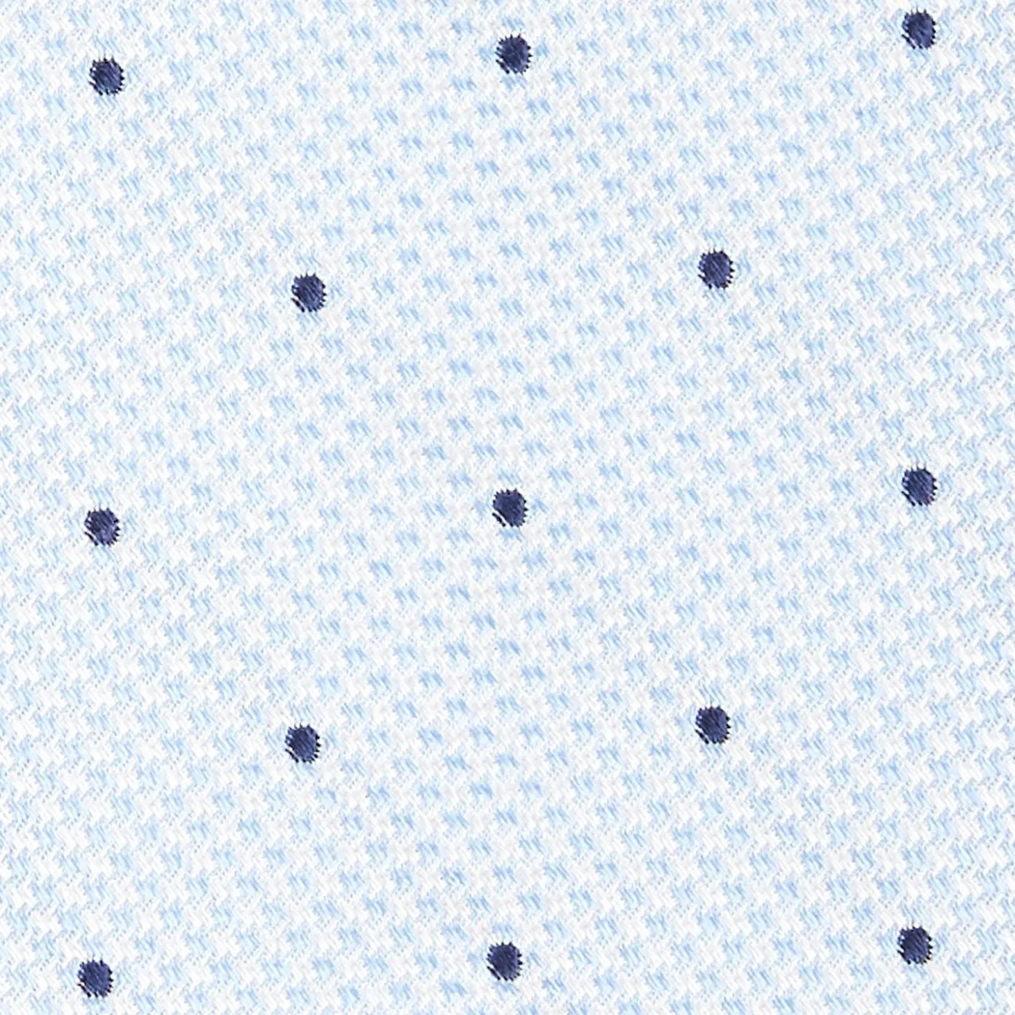 Light Blue Ceremonial Jacquard Silk Tie - Polka Dot Pattern