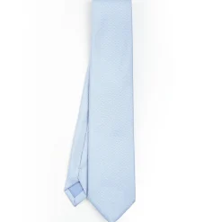 Light Blue Ceremonial Jacquard Silk Tie