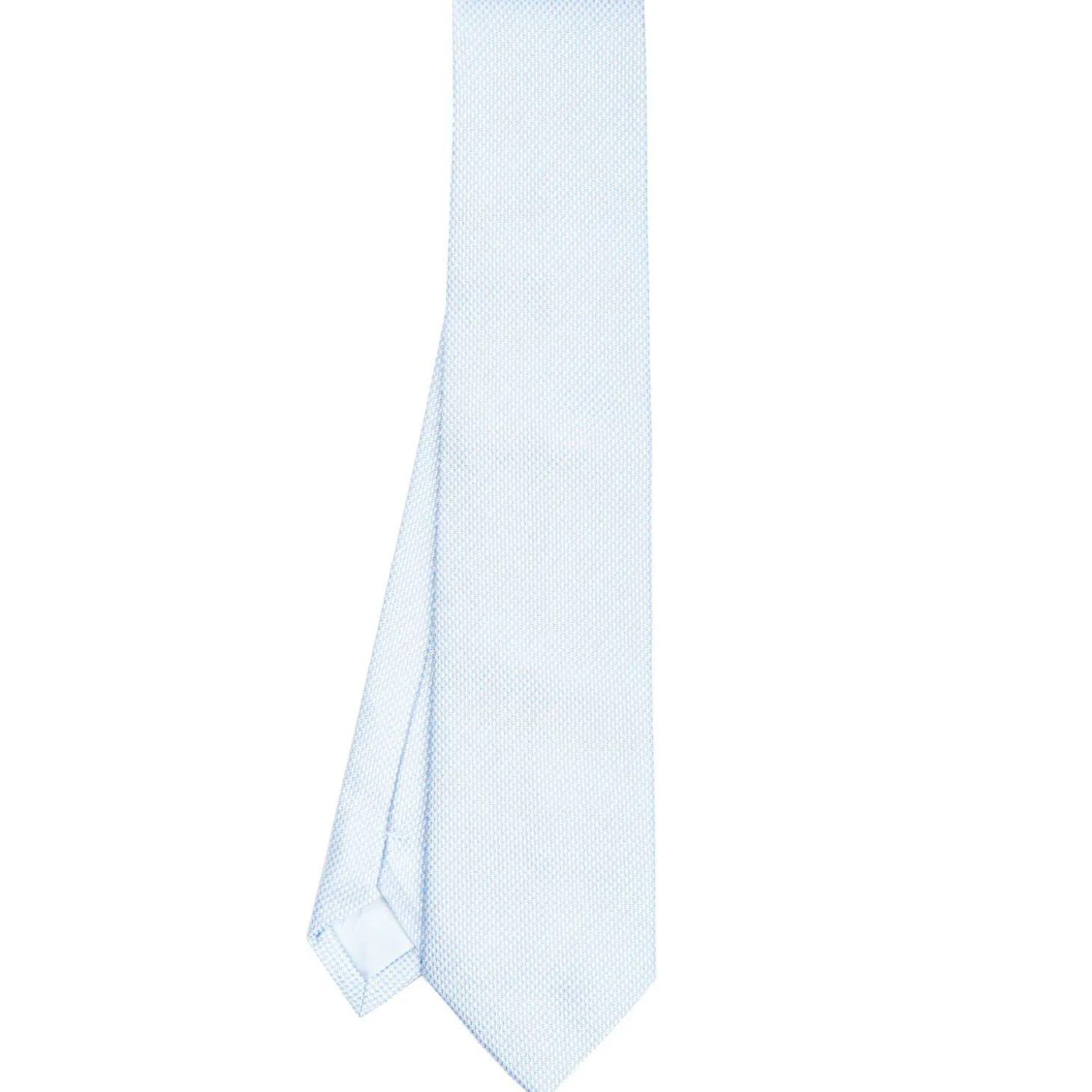Light Blue Ceremonial Jacquard Silk Tie Small Geometric Pattern