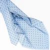 Light Blue 9 Fold Sartorial Silk Tie Small Flower Pattern