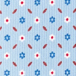 Light Blue 5 Fold Sartorial Silk Tie - Small Flower Pattern