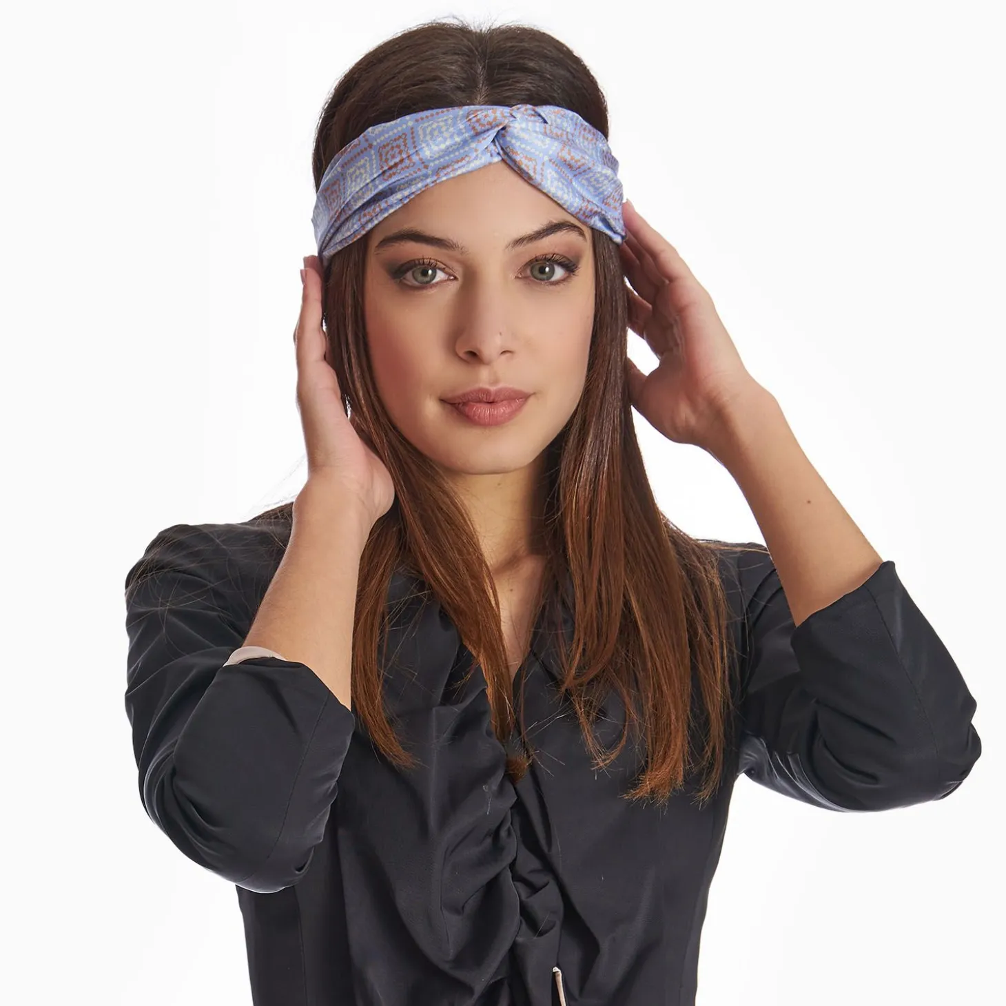Light Blue Headscarf Twist - Archivio Pattern