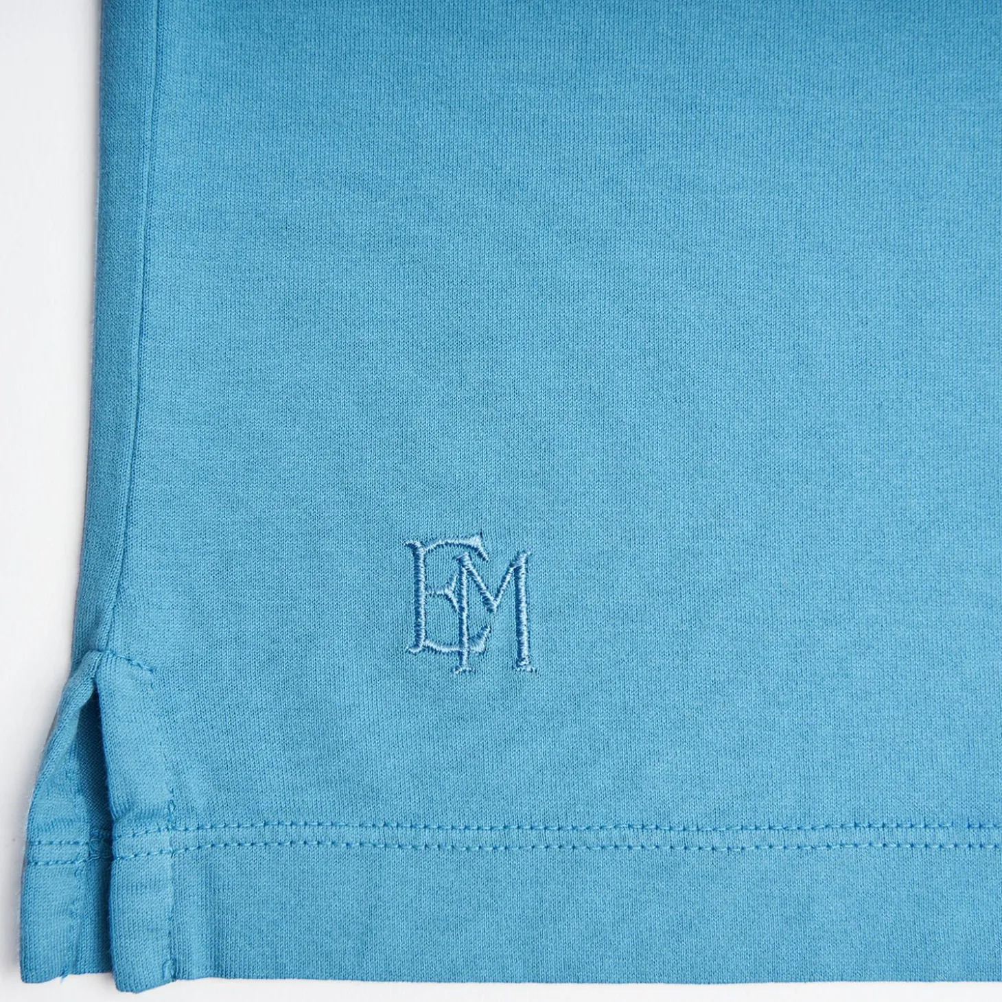 Light Blue Jersey Short Sleeve Polo Shirt