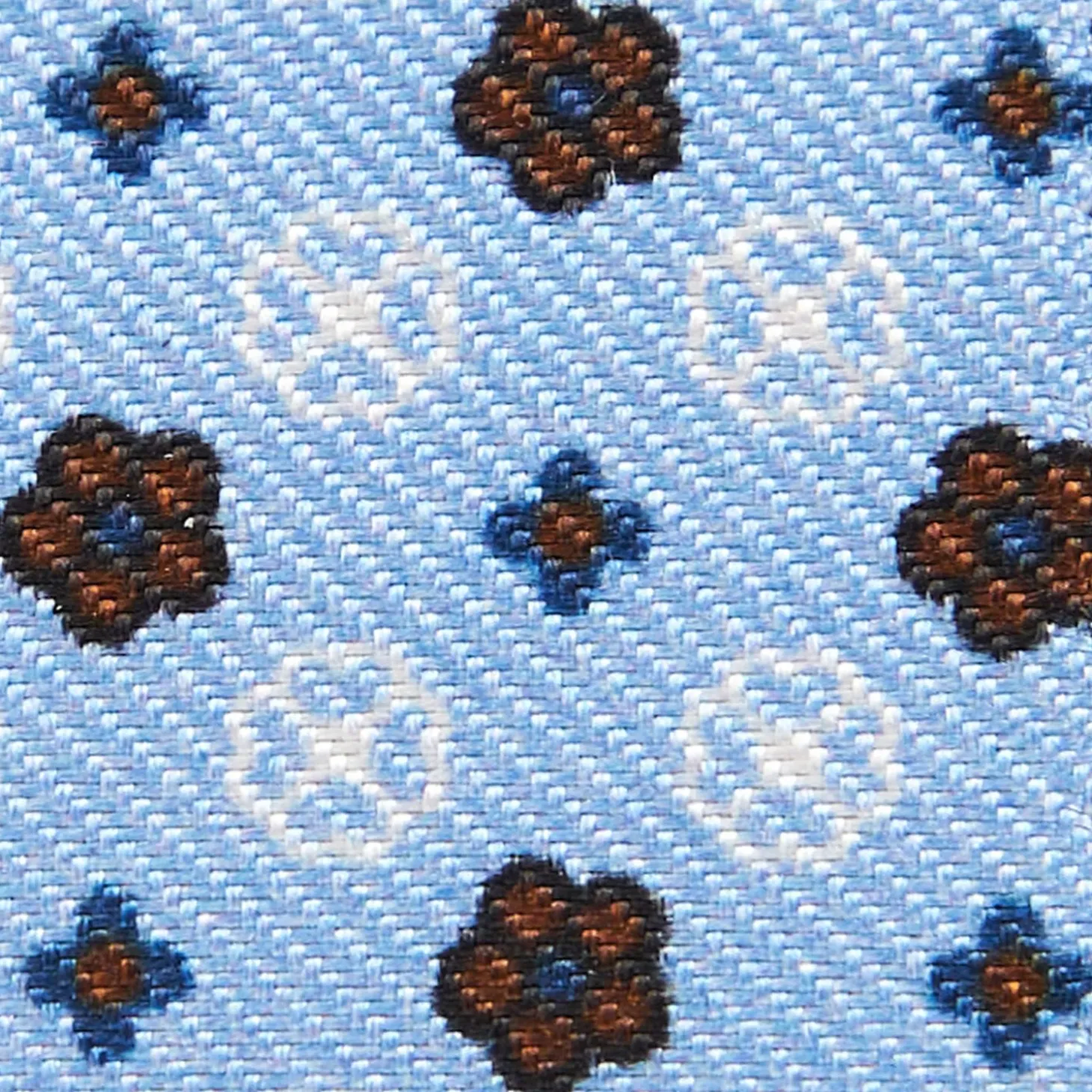 Light Blue Keyfob In Silk And Leather