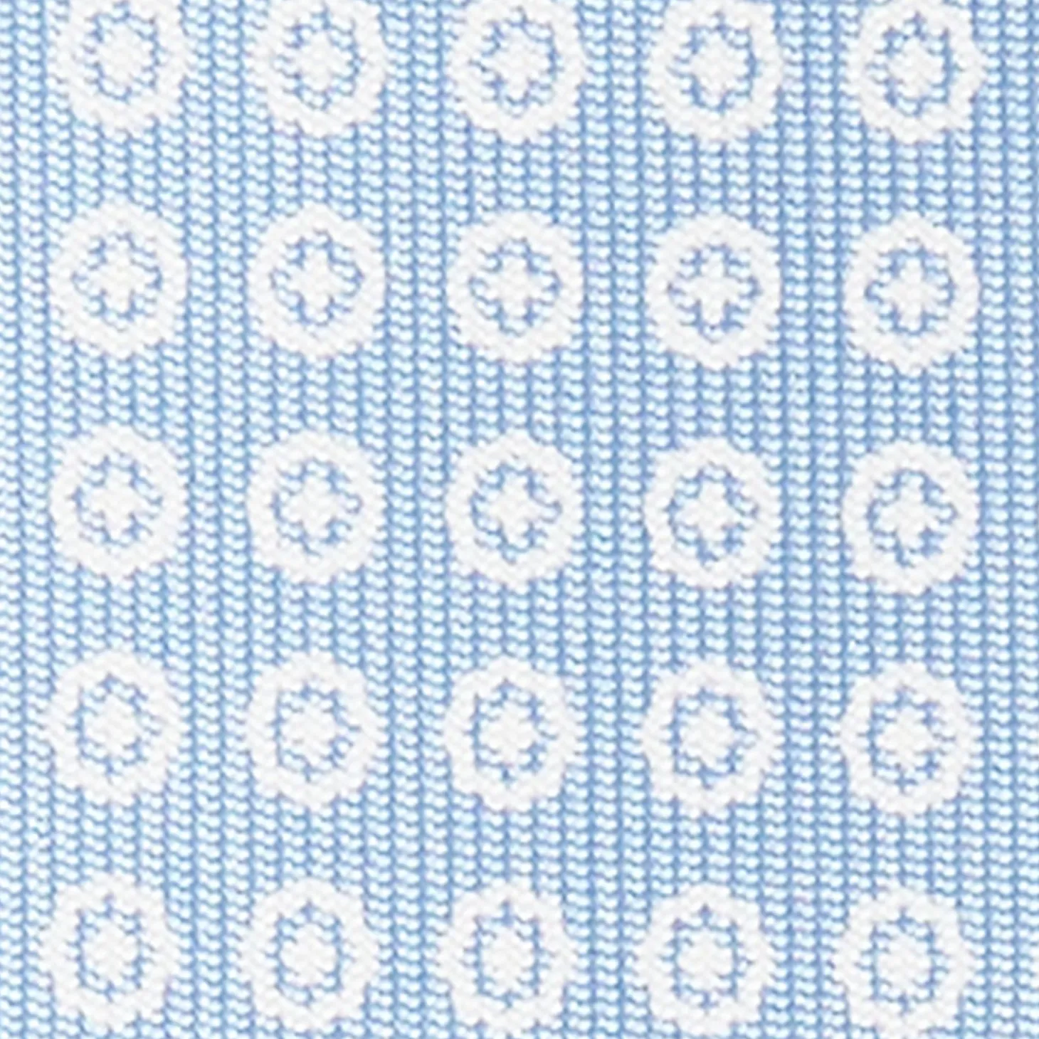 Light Blue Sartorial Classic Silk Tie Small Flower Pattern