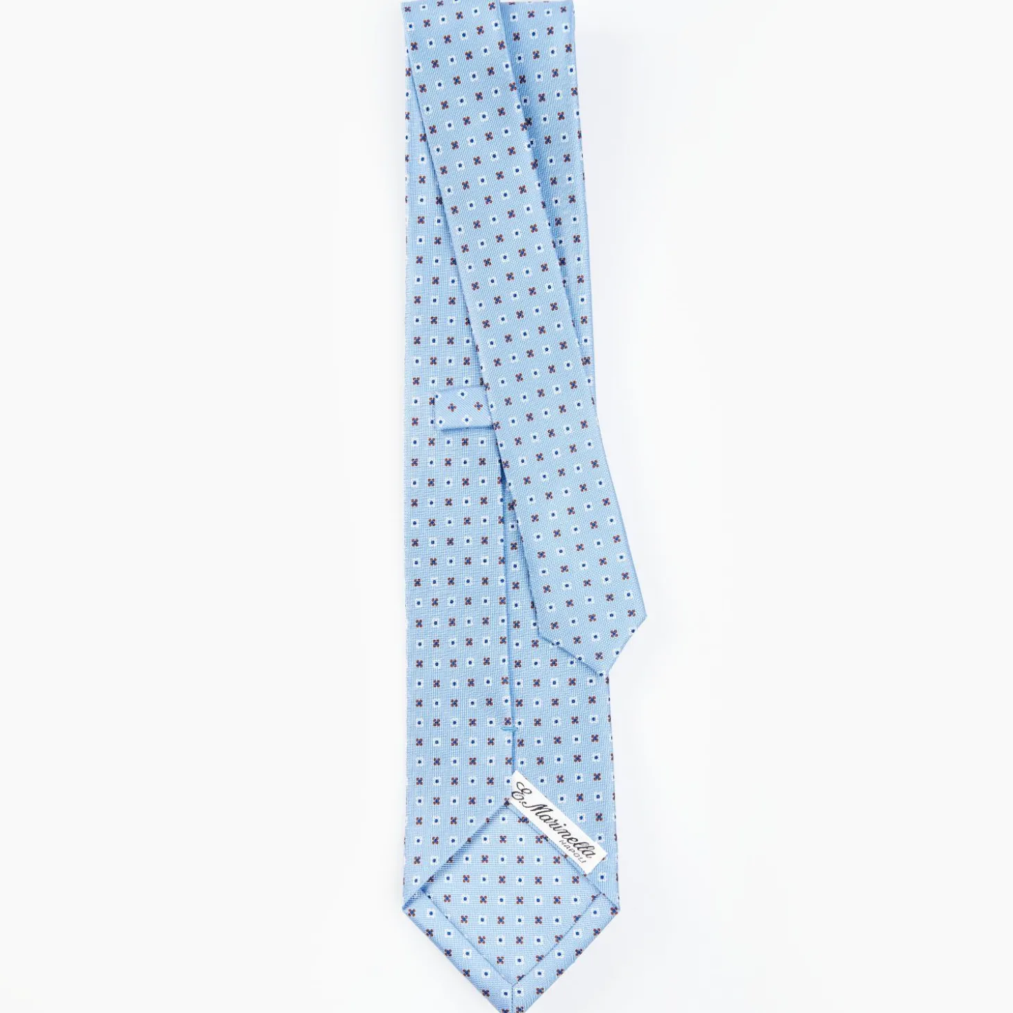 Light Blue Sartorial Classic Tie - Small Flower Pattern