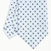 Light Blue Sartorial Classic Silk Tie - Small Flower Pattern
