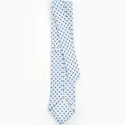 Light Blue Sartorial Classic Silk Tie - Small Flower Pattern