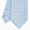 Light Blue Sartorial Classic Silk Tie - Small Flower Designs