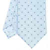 Light Blue Sartorial Classic Silk Tie - Small Flower Designs