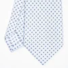 Light Blue Sartorial Classic Silk Tie - Small Flower Designs