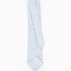 Light Blue Sartorial Classic Silk Tie - Small Flower Designs