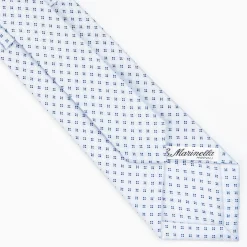 Light Blue Sartorial Classic Silk Tie - Small Flower Designs