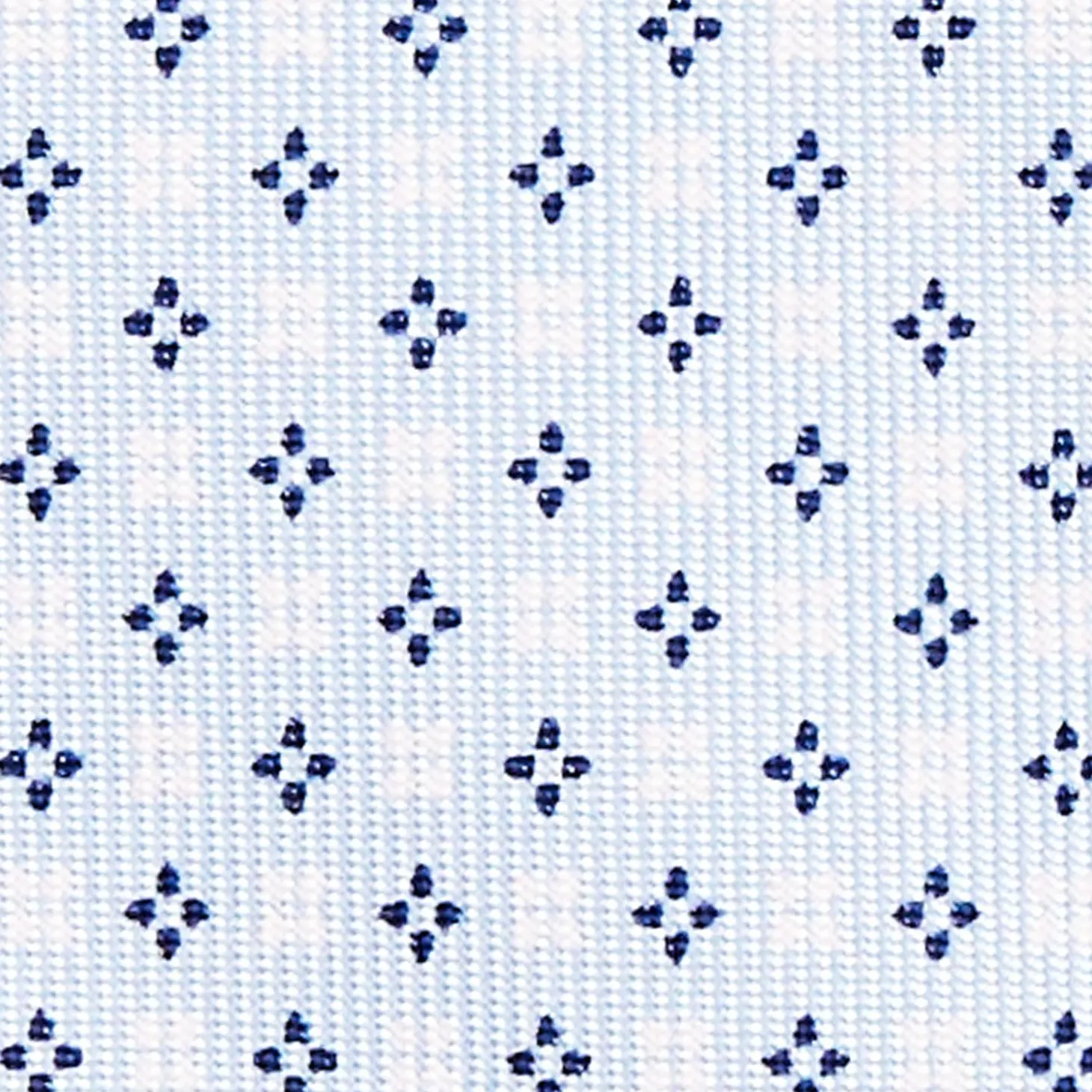 Light Blue Sartorial Classic Silk Tie - Small Flower Designs