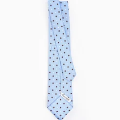 Light Blue Sartorial Classic Silk Tie - Small Flower Designs