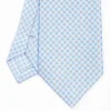 Light Blue Sartorial Classic Silk Tie - Small Flower Pattern