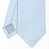 Light Blue Sartorial Jacquard Silk Tie - Small Geometric Designs