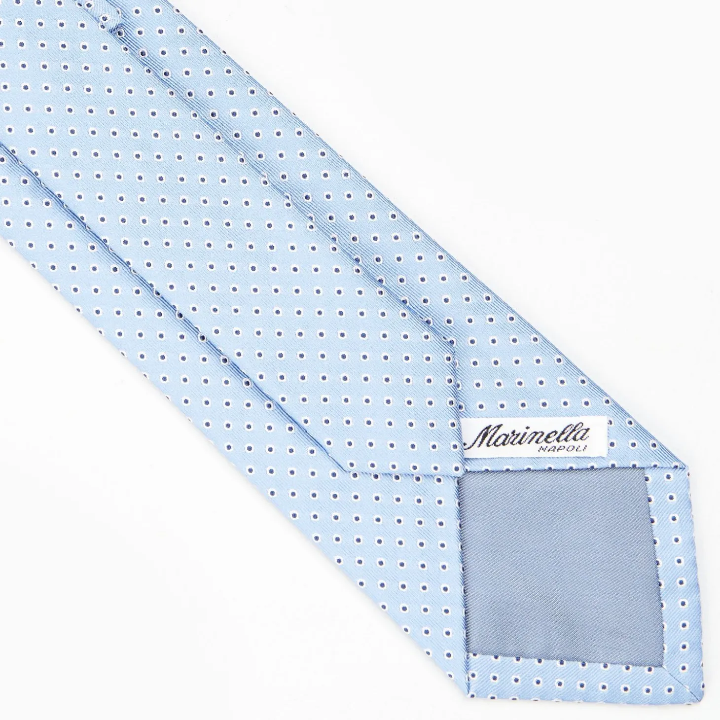 Light Blue Sartorial Jacquard Silk Tie - Small Geometric Designs