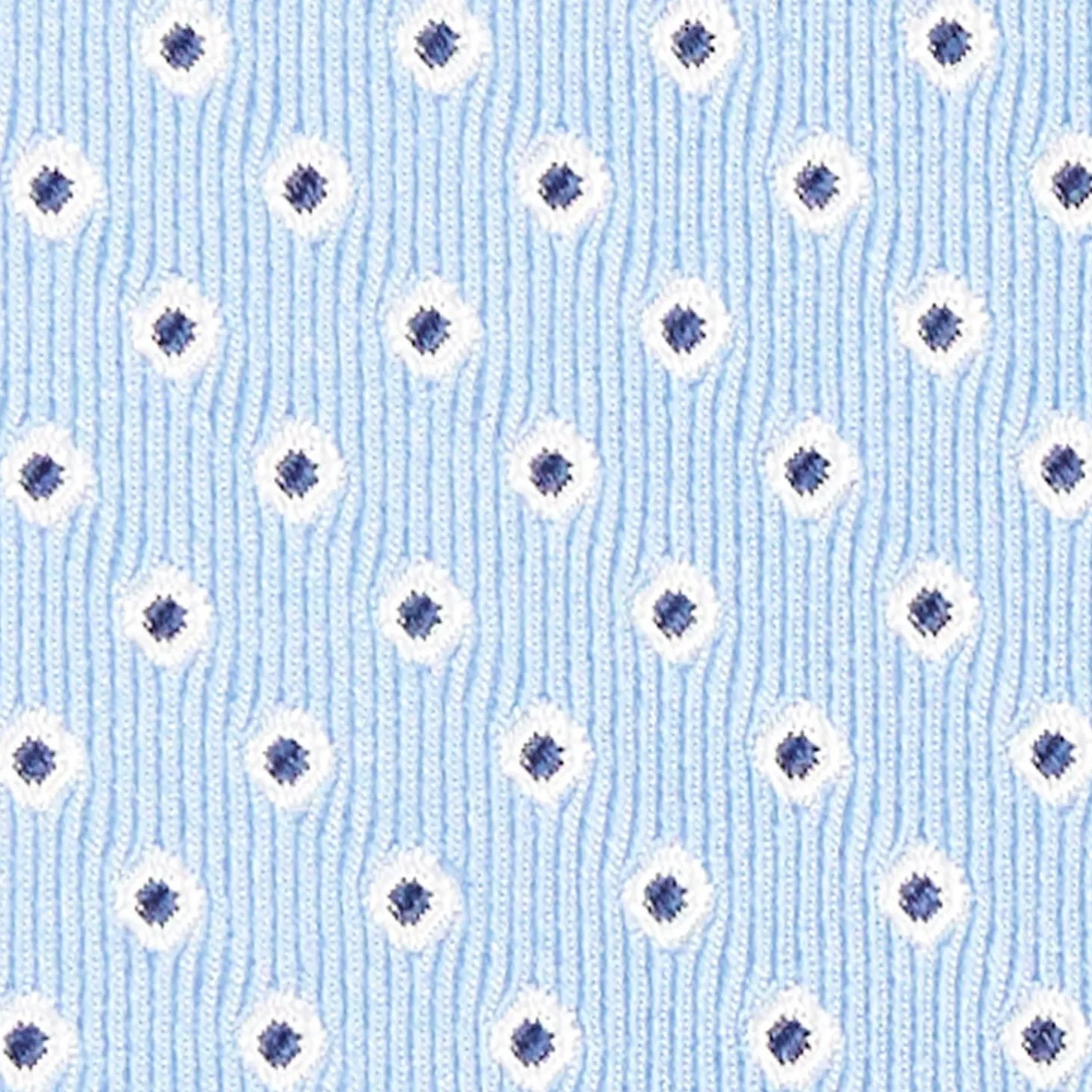 Light Blue Sartorial Jacquard Silk Tie - Small Geometric Designs
