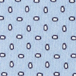 Light Blue Sartorial Jacquard Silk Tie - Small Geometric Pattern