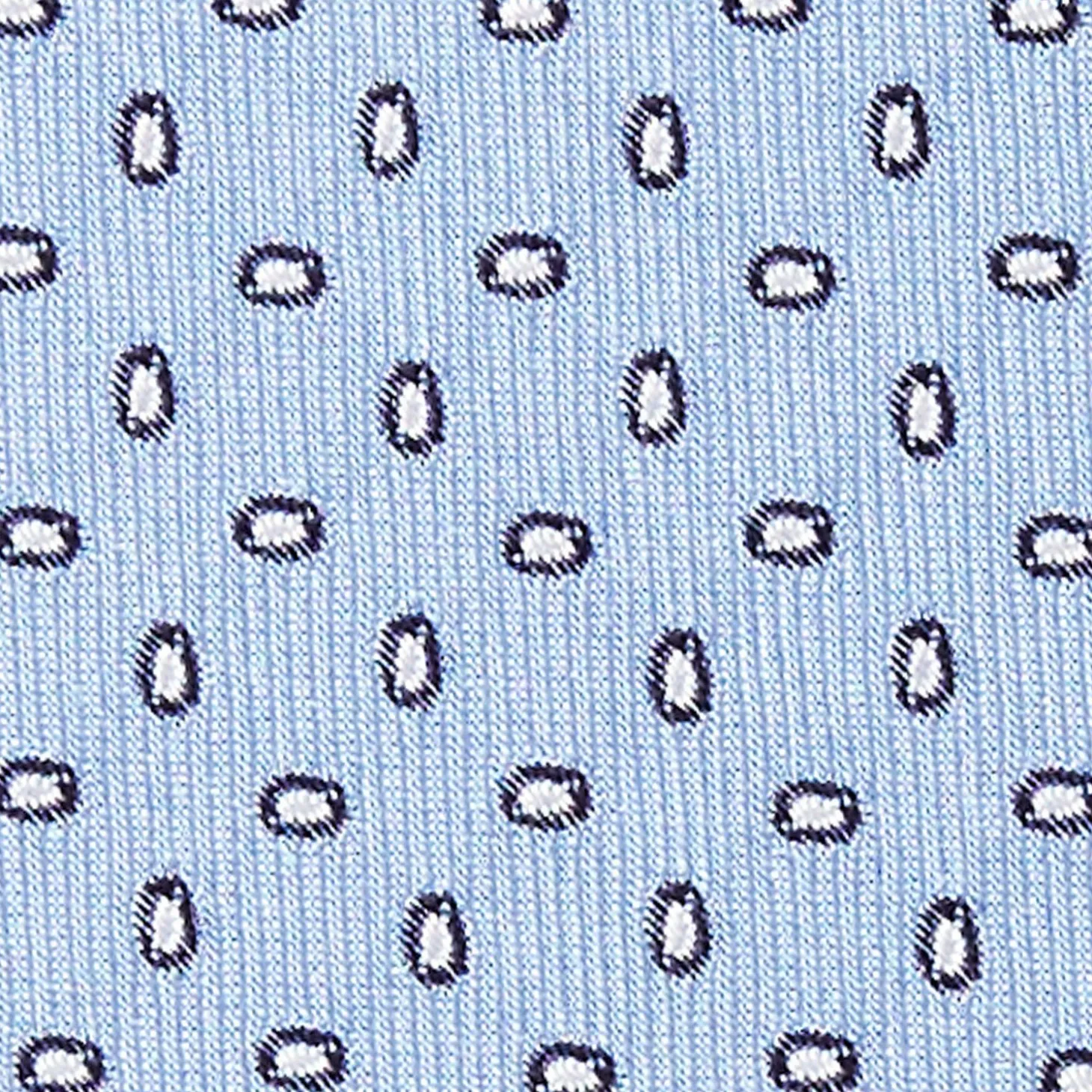 Light Blue Sartorial Jacquard Silk Tie - Small Geometric Pattern