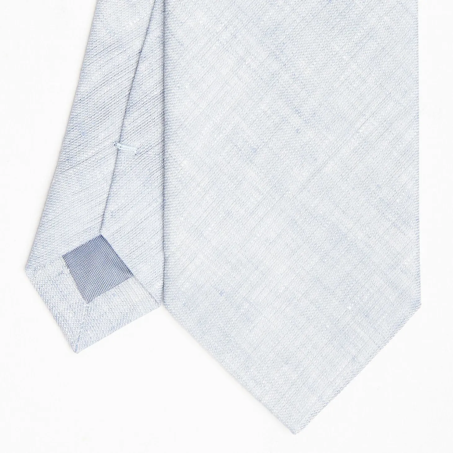 Light Blue Sartorial Linen Tie Solid Color