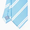 Light Blue Sartorial Striped Silk Tie