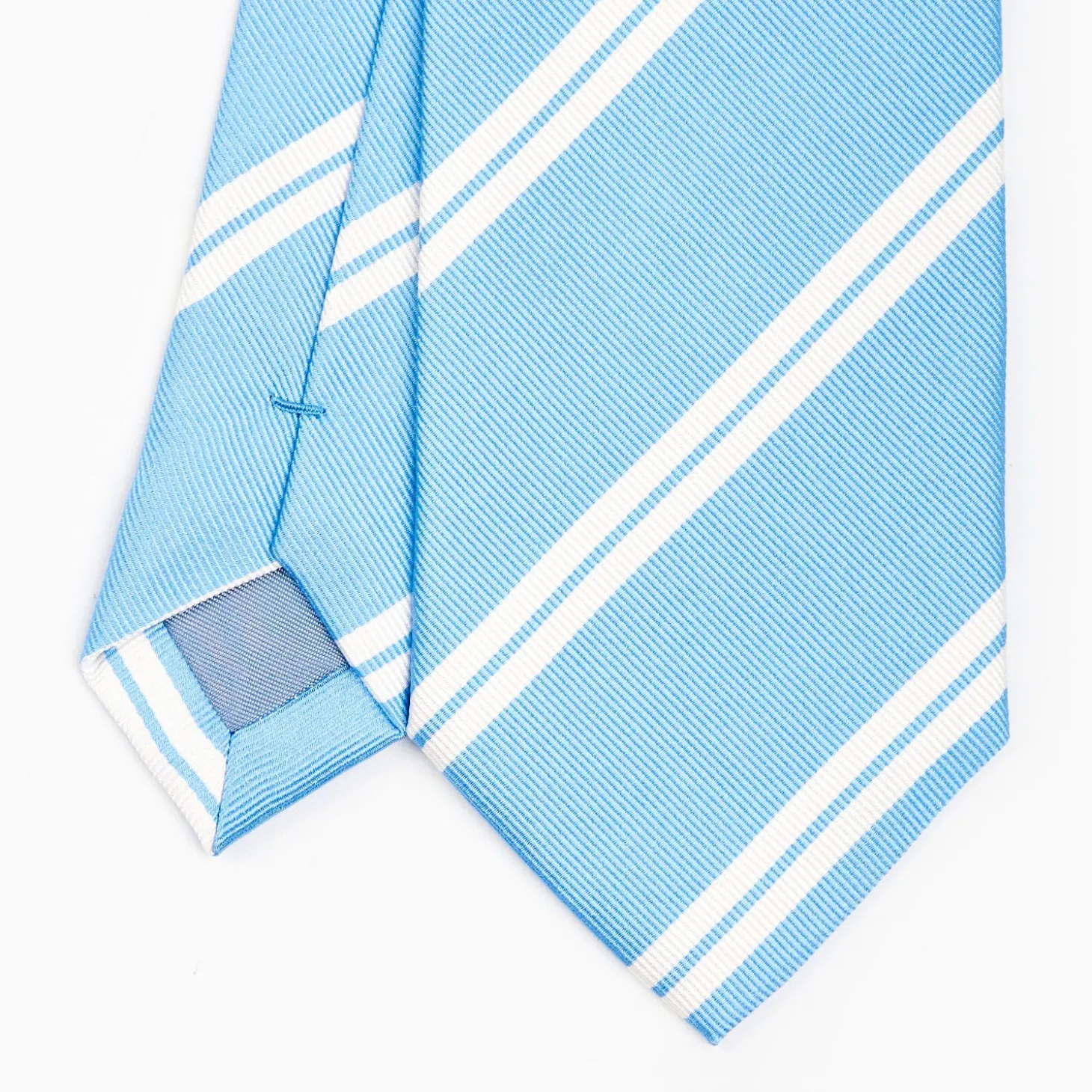 Light Blue Sartorial Striped Silk Tie